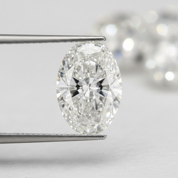 2,11 karaat ovale lab-grown diamant, VS2/F