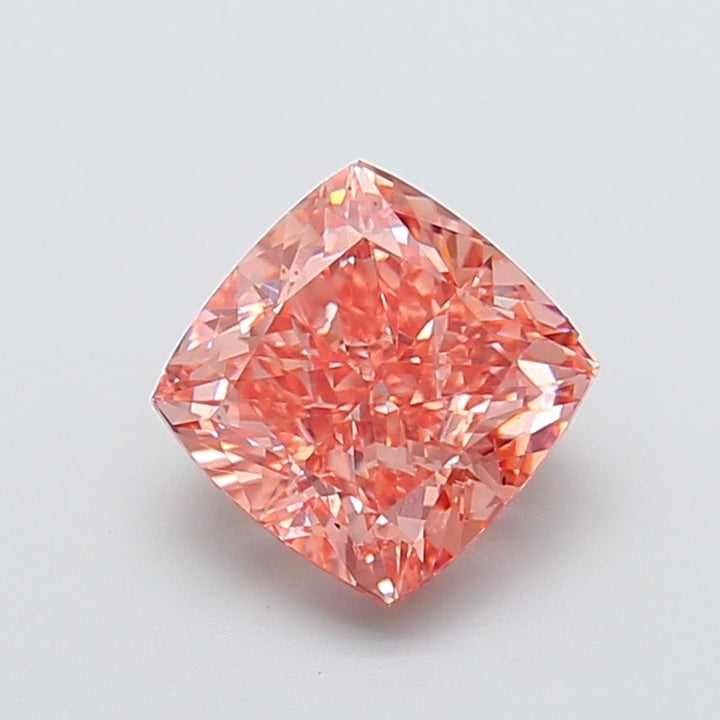 2,13 karaat kussen gemodificeerde Lab Grown Diamond VS1 Fancy Intense Pink