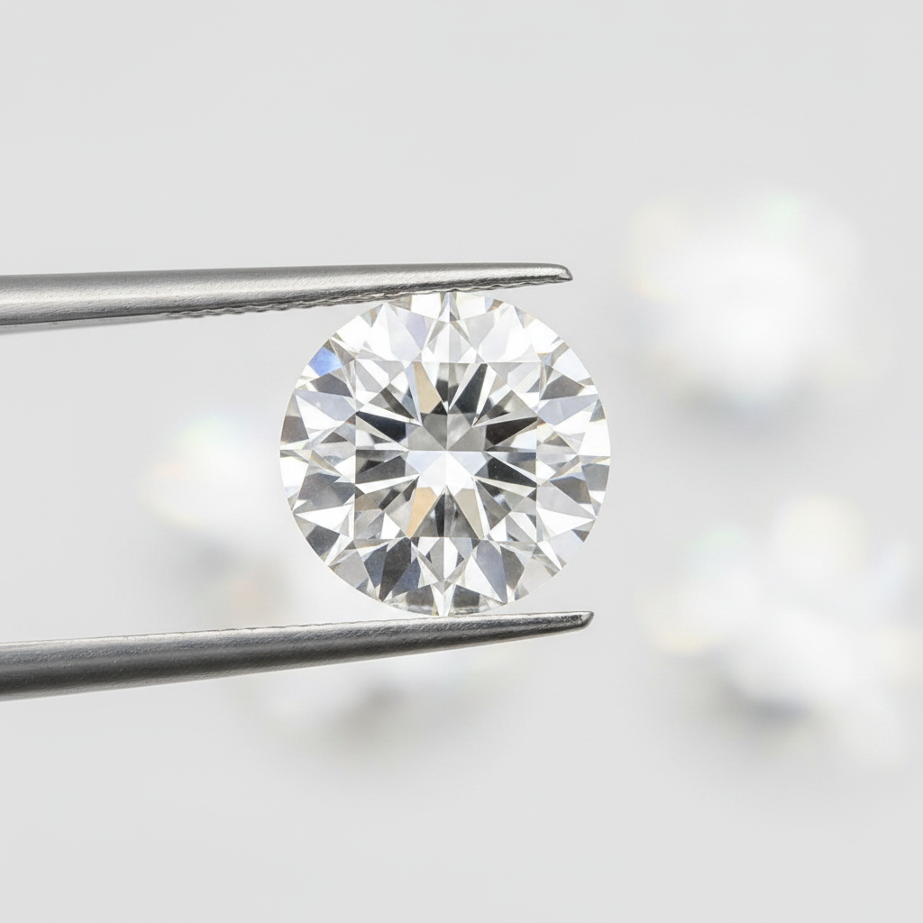IGI Certified 2.13 Ct F Color VS2 Round CVD Diamond with 8.21mm Diameter