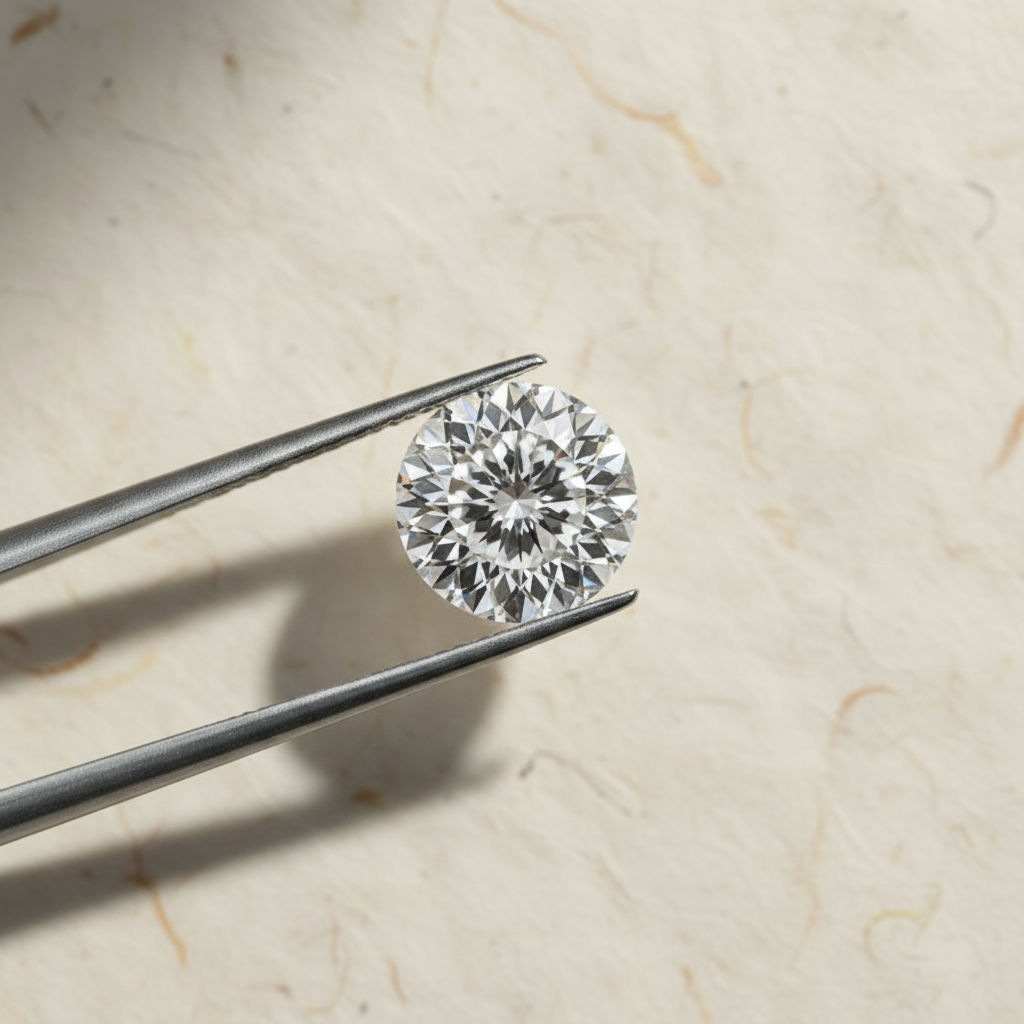 Diamant cultivé en laboratoire de taille portugaise de 2,14 carats, VVS1/E