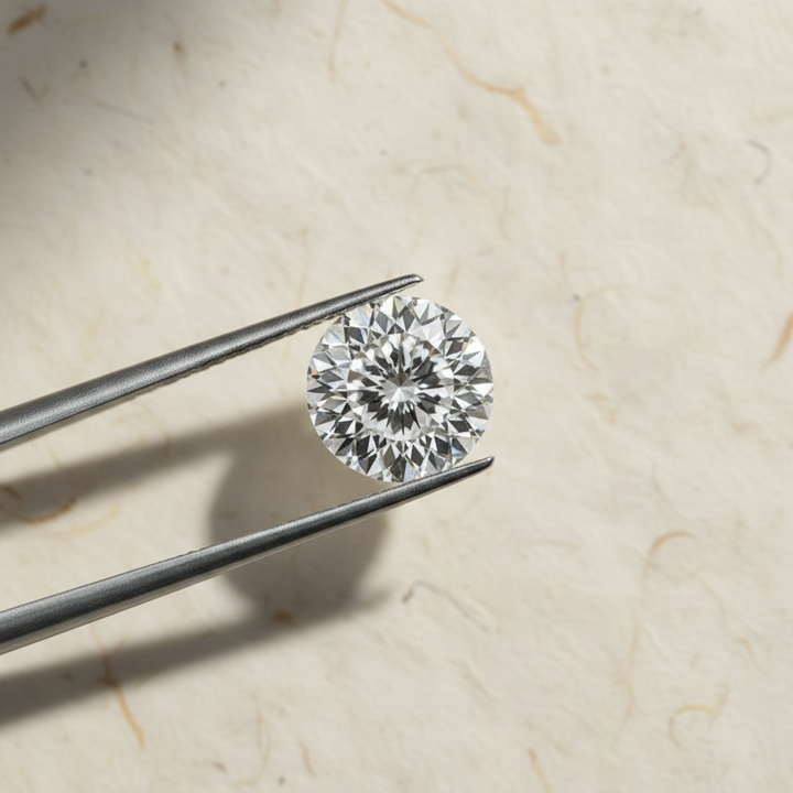 Diamant cultivé en laboratoire de taille portugaise de 2,14 carats, VVS1/E