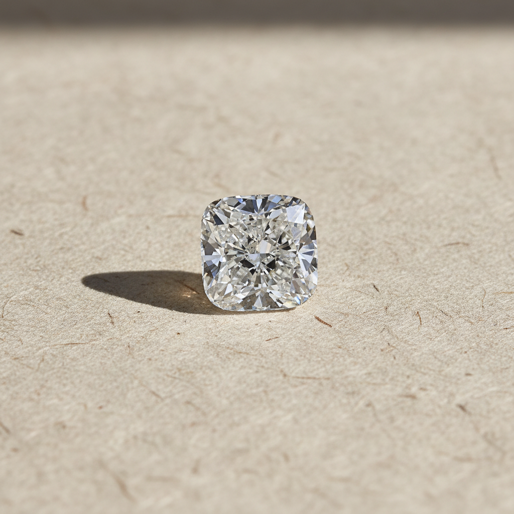Diamant cultivé en laboratoire taille coussin de 2,16 carats, VVS2/E