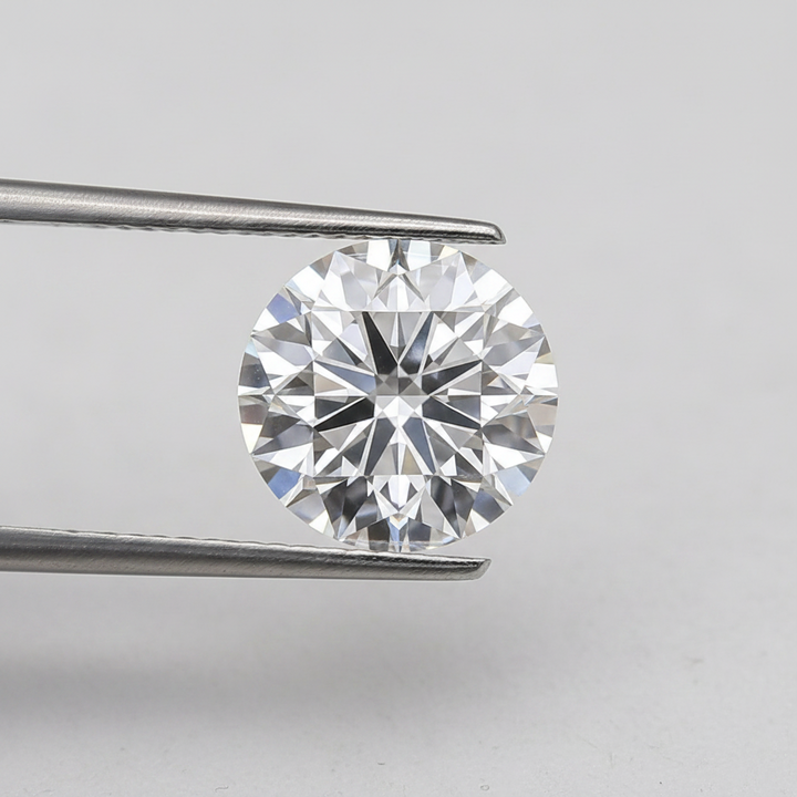 IGI Certified 2.10 Ct F Color VS1 Round CVD Lab Grown Diamond