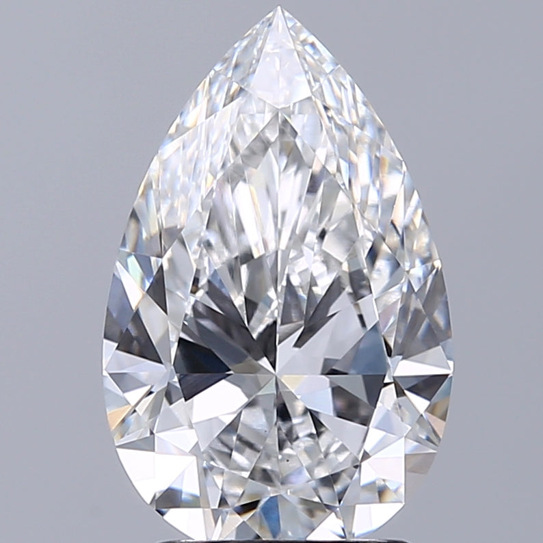 Diamante coltivato in laboratorio a pera da 2,21 carati VS1 D