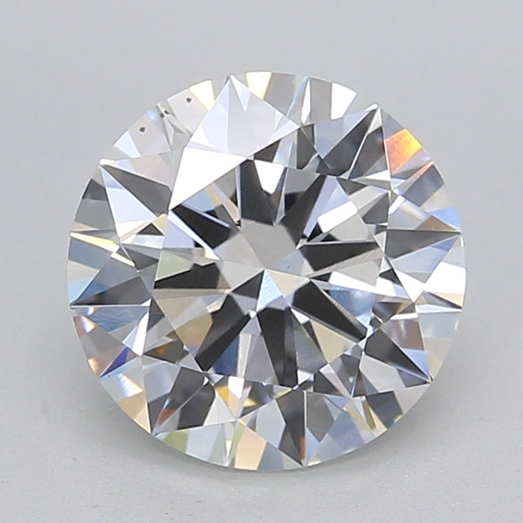 Diamante redondo cultivado en laboratorio de 2,21 quilates SI1 E
