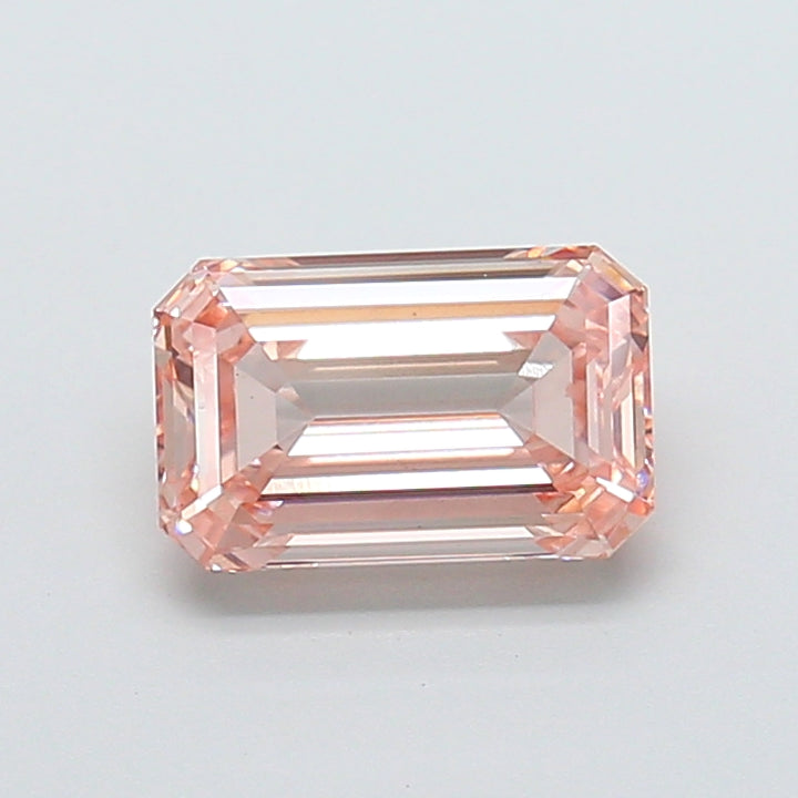 2.22 Carat Emerald Cut Lab Grown Diamond VS1Fancy Intense Pink