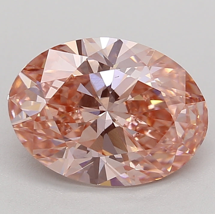 2.22 Carat Oval Cut Lab Grown Diamond VS1 FANCY VIVID PINK