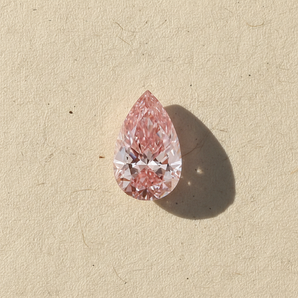 2.22 Carat Pear Cut Lab Grown Diamond VS1 Fancy Vivid Pink IGI Certified
