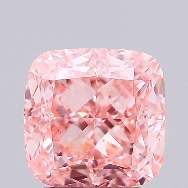 Coussin de 2,23 carats diamant cultivé en laboratoire VS1 fantaisie rose vif