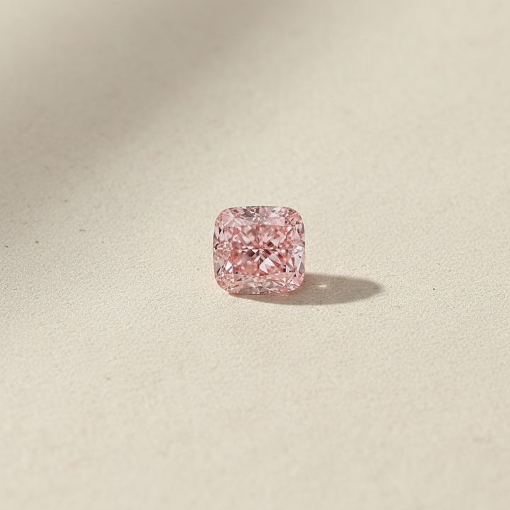 Diamant cultivé en laboratoire modifié par coussin de 2,23 carats, VS1/rose vif fantaisie