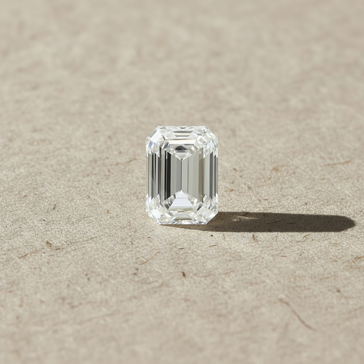 Diamant cultivé en laboratoire taille émeraude de 2,23 carats, VVS1/E