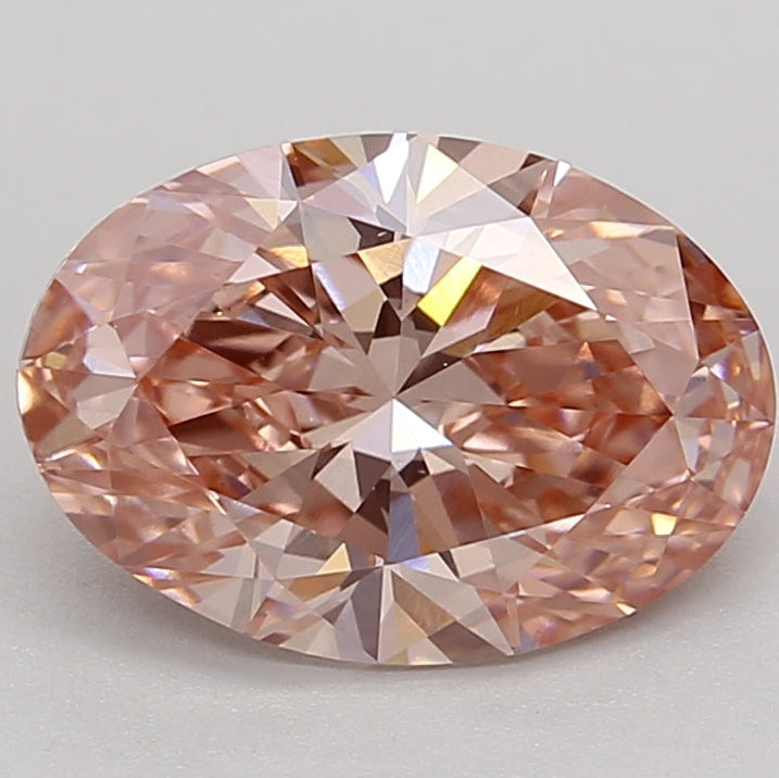 2.23 Carat Oval Cut Lab Grown Diamond VS1 FANCY VIVID PINK