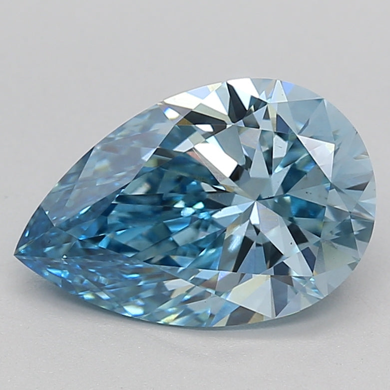 2.23 Carat Pear Lab Grown Diamond VS1 FANCY VIVID BLUE