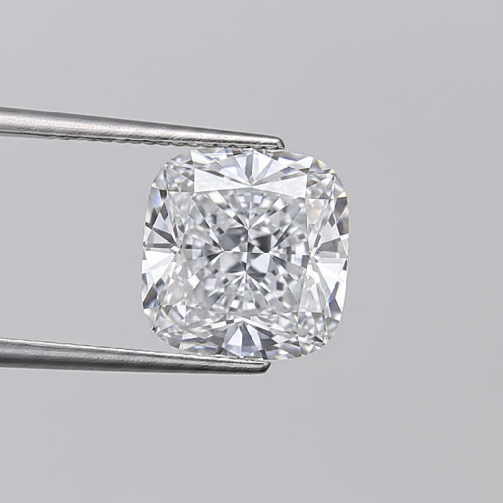 Diamant cultivé en laboratoire taille coussin de 2,24 carats, VVS2/F