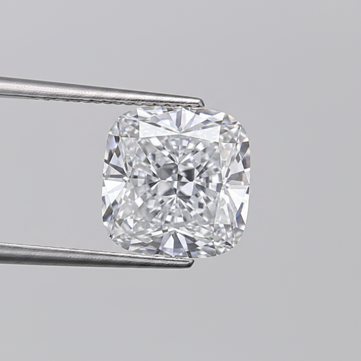 Diamant cultivé en laboratoire taille coussin de 2,24 carats, VVS2/F