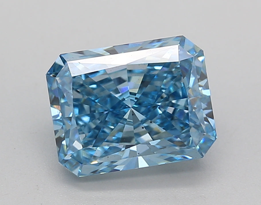 2.25 ct. Radiant Cut CVD Lab-Grown Diamond, Fancy Vivid Blue, VS2, IGI Certified