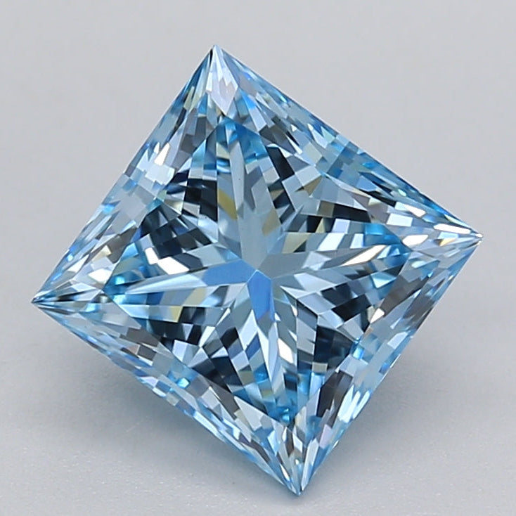 2.2 Carat Princess Lab Grown Diamond VS1 FANCY VIVID BLUE