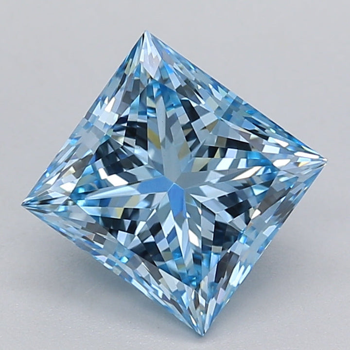 2.2 Carat Princess Lab Grown Diamond VS1 FANCY VIVID BLUE