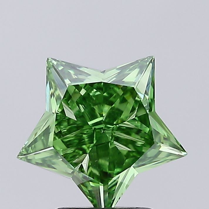 2.39 Carat Star Cut Lab Grown Diamond VS1Fancy Vivid Green