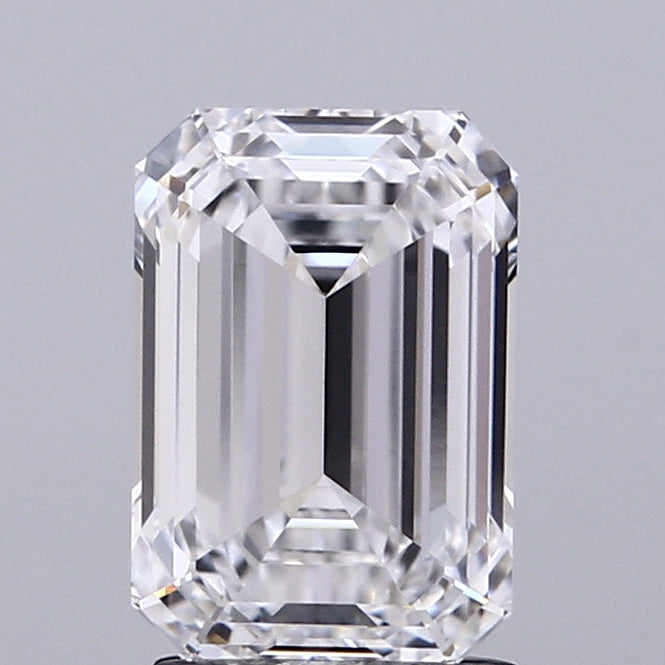2,40 Karat im Smaragdschliff gezüchteter Diamant VVS1 E