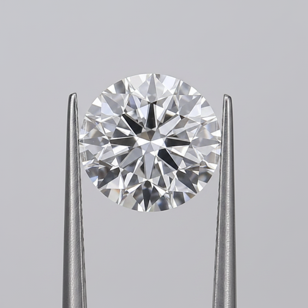 Diamante redondo cultivado em laboratório de 2,41 quilates, VS1/G
