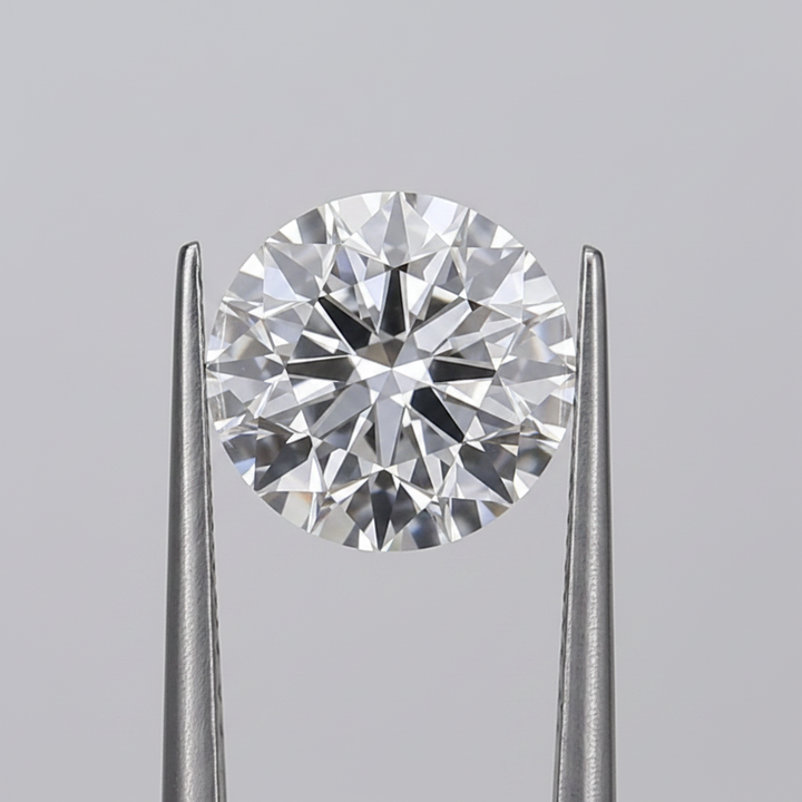 Diamante redondo cultivado em laboratório de 2,41 quilates, VS1/G