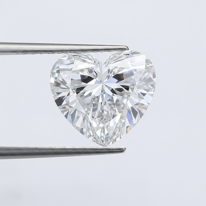 2.42 Carat D Color VVS2 Heart Shape CVD Lab Grown Diamond IGI Certified
