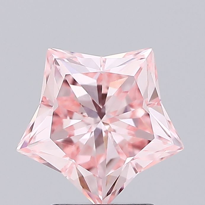 2.43 Carat Star Cut Lab Grown Diamond VVS2Fancy Vivid Pink
