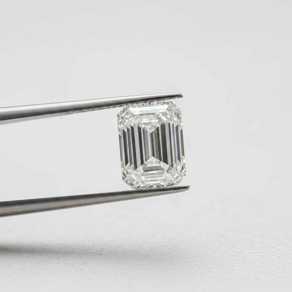 2.45 Carat Emerald Cut Lab Grown Diamond, VVS1/F