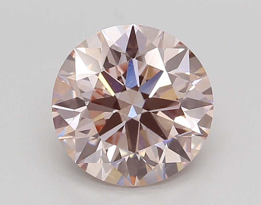 2.50 CT IGI Certified Round Cut Lab-Grown Diamond - VS1 Clarity, Fancy Intense Pink Color