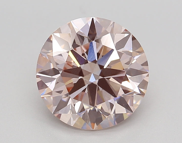 2.50 CT IGI Certified Round Cut Lab-Grown Diamond - VS1 Clarity, Fancy Intense Pink Color