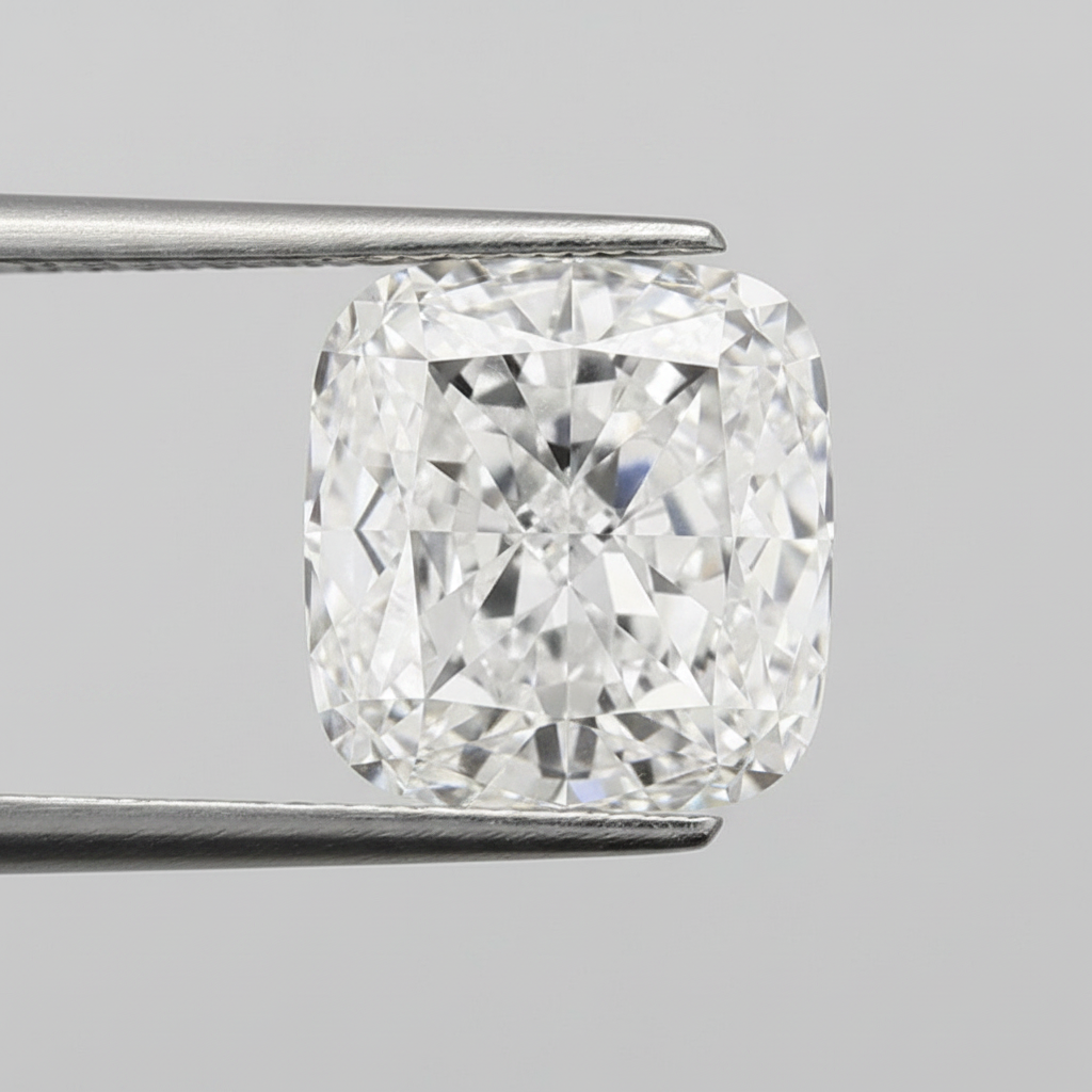 2.50 Carat Cushion Cut Lab Grown Diamond, VVS2/D