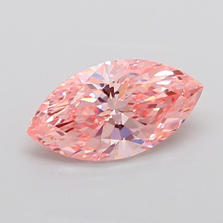 2.50 Carat Marquise Cut Lab Grown Diamond VS1Fancy Vivid Pink