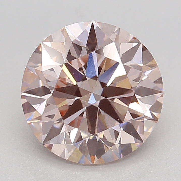 2.50 Carat Round Lab Grown Diamond VS1 FANCY INTENSE PINK