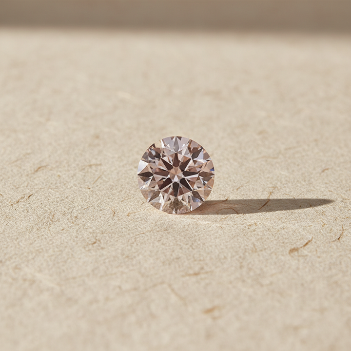 2.50 Carat Round Fancy Intense Pink VS1 CVD Lab Grown Diamond Ideal Cut IGI Certified