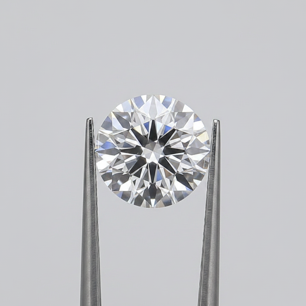 2,50 karaat ronde lab-gegroeide diamant, VVS2/E