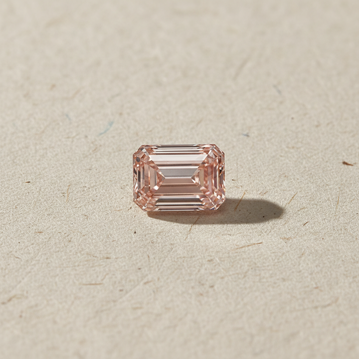 2.51 Carat Emerald Lab Grown Diamond, VS2/FANCY INTENSE PINK