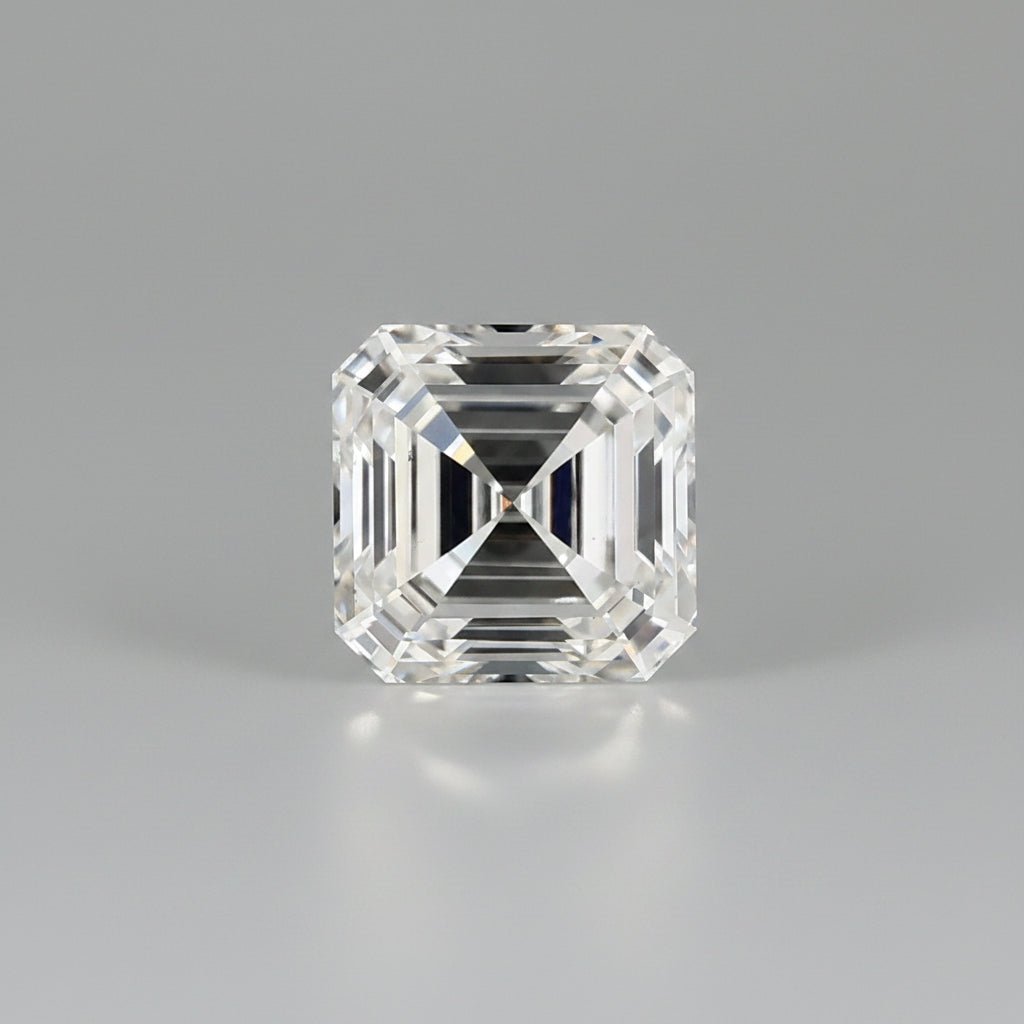 Diamante cultivado em laboratório Asscher de 2,54 quilates, VS2/F