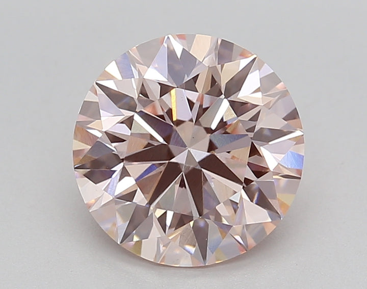 2.55 CT IGI Certified Round Cut Lab-Grown Diamond - VS1 Clarity, Fancy Intense Pink Color