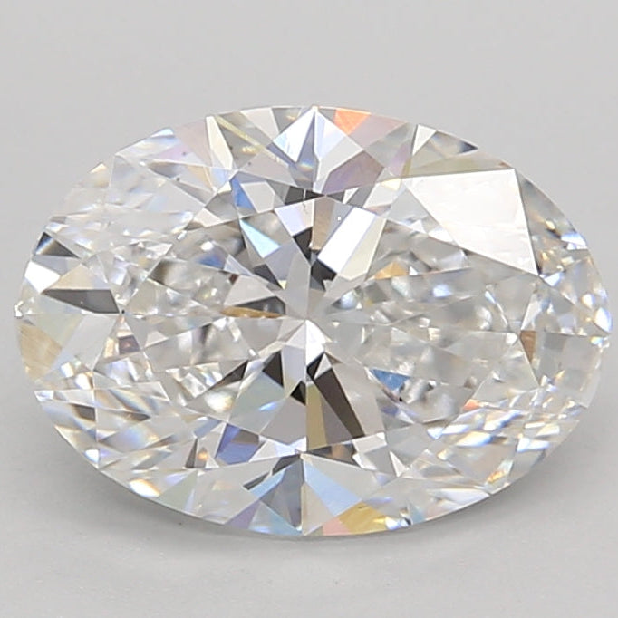 Diamante cultivado en laboratorio de talla ovalada de 2,55 quilates VS2 E