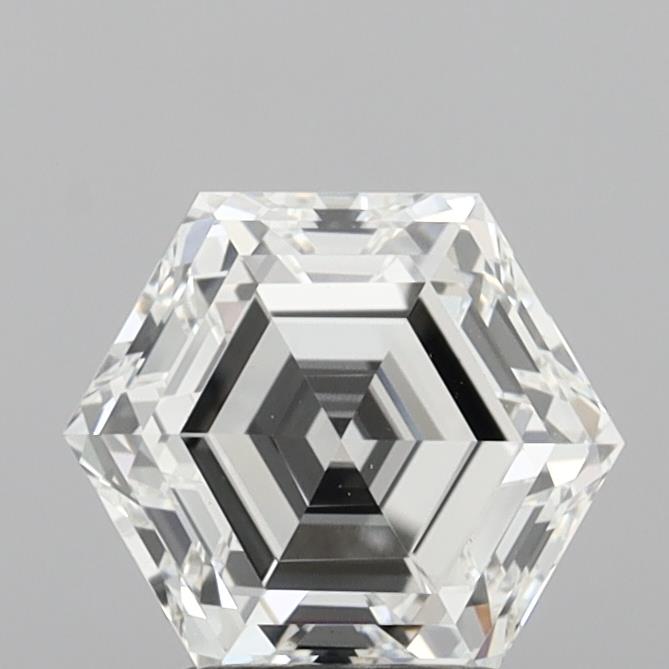2.56 Carat Hexagonal Cut Lab Grown Diamond VVS2F