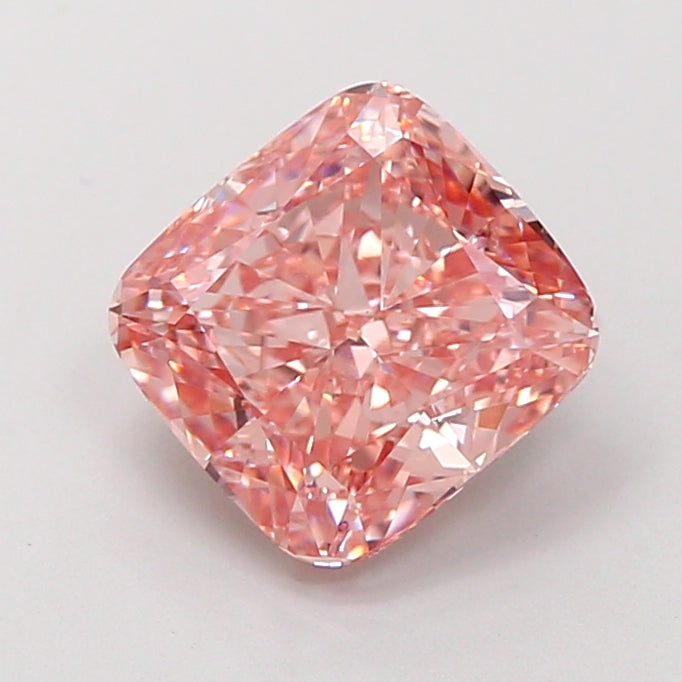 2.57 Carat Cushion Modified Lab Grown Diamond VVS2Fancy Vivid Pink