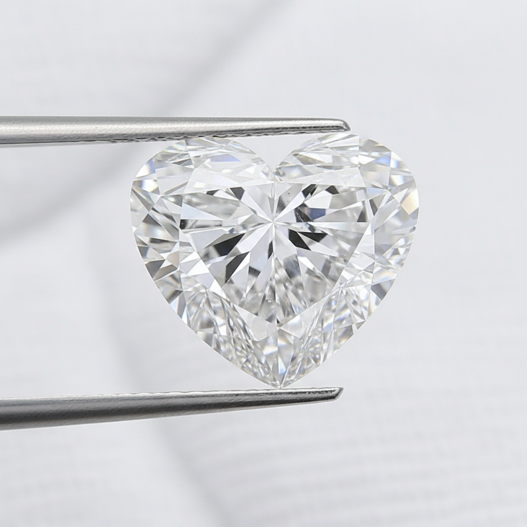 2.58 Carat F Color VVS1 Heart Shape CVD Lab Grown Diamond IGI Certified
