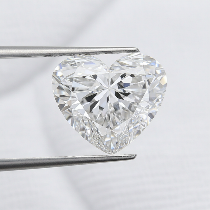 2.58 Carat F Color VVS1 Heart Shape CVD Lab Grown Diamond IGI Certified
