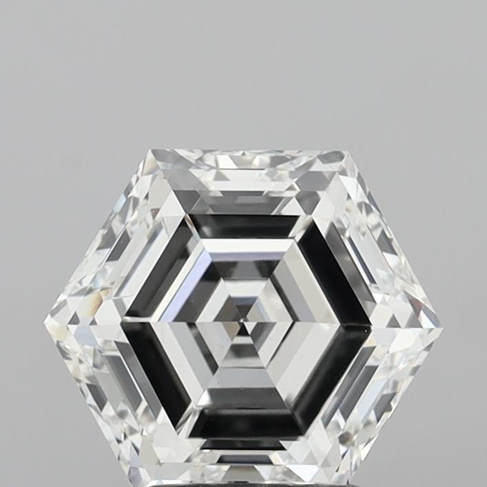 2.58 Carat Hexagonal Cut Lab Grown Diamond VVS2F