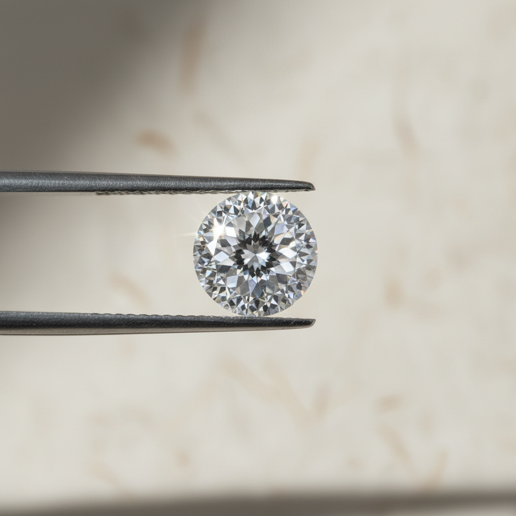 Diamante cultivado em laboratório com lapidação portuguesa de 2,58 quilates, VS2/F