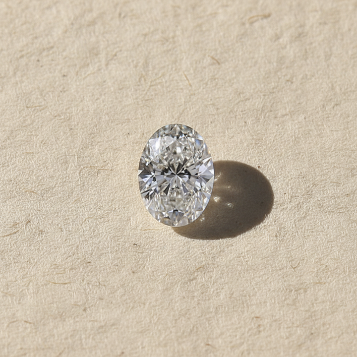 2,62 Karat ovaler, im Labor geschliffener Diamant, VS1/G