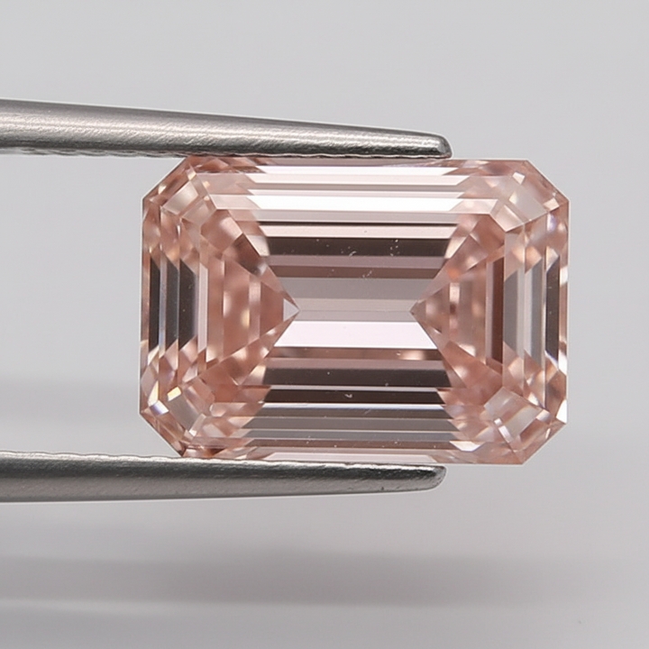 2.67 Carat Emerald Lab Grown Diamond, VS1/FANCY INTENSE PINK