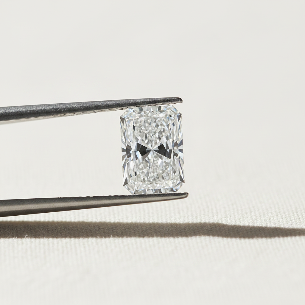 Diamant cultivé en laboratoire taille radiante de 2,81 carats, VS2/D