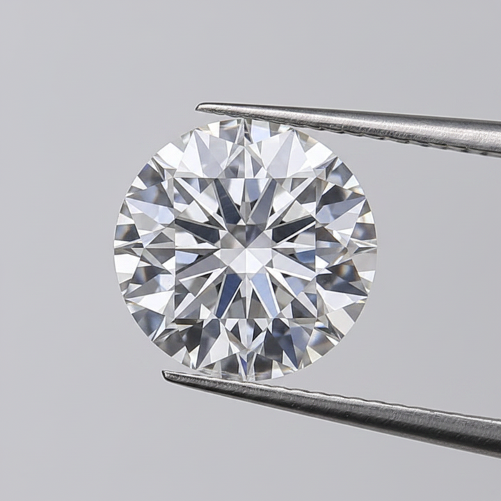 2,81 karaat ronde lab-gegroeide diamant, VS1/G